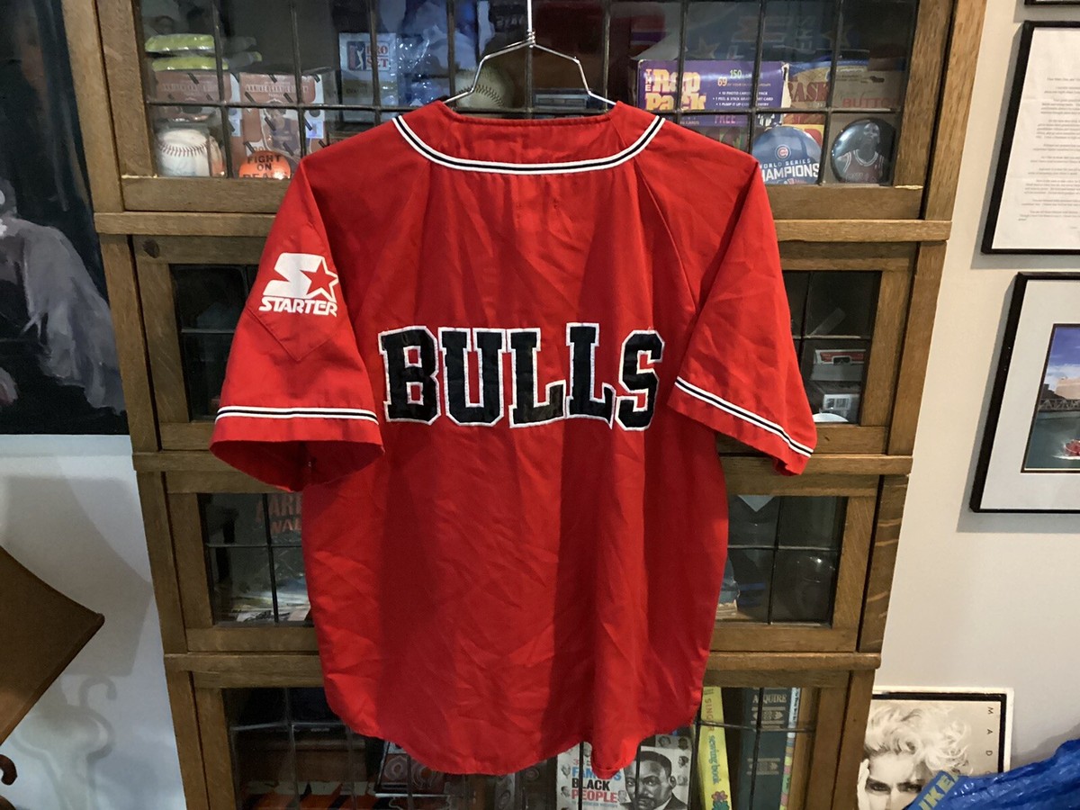 Maillot Vintage Chicago Bulls Années 90 Starter Michael Jordan - Taille XL Rouge, Occasion Authentique