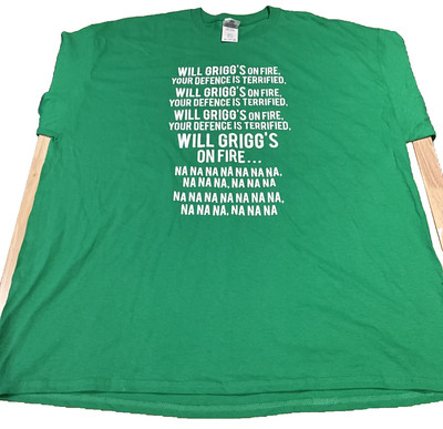 Will Grigg's On Fire T-Shirt - Grün - Wigan / Nordirland - XXL Football Tee