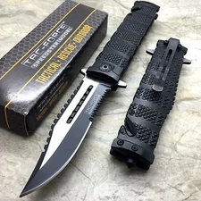 TAC-FORCE Diamond Cut Pattern Tactical Hunting Rescue Pocket Knife TF-710BK