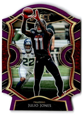 2020 Panini Select #6 Julio Jones Purple Prizm Die Cut Atlanta Falcons