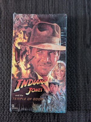 Sealed Indiana Jones And The Temple Of Doom VHS 1986 Black Paramount Watermark 