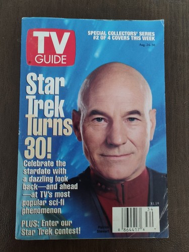 Set di 4 Guide TV Capitani Star Trek 30° Anniversario 1996 Vintage SPEDIZIONE GRATUITA - Foto 10 di 13