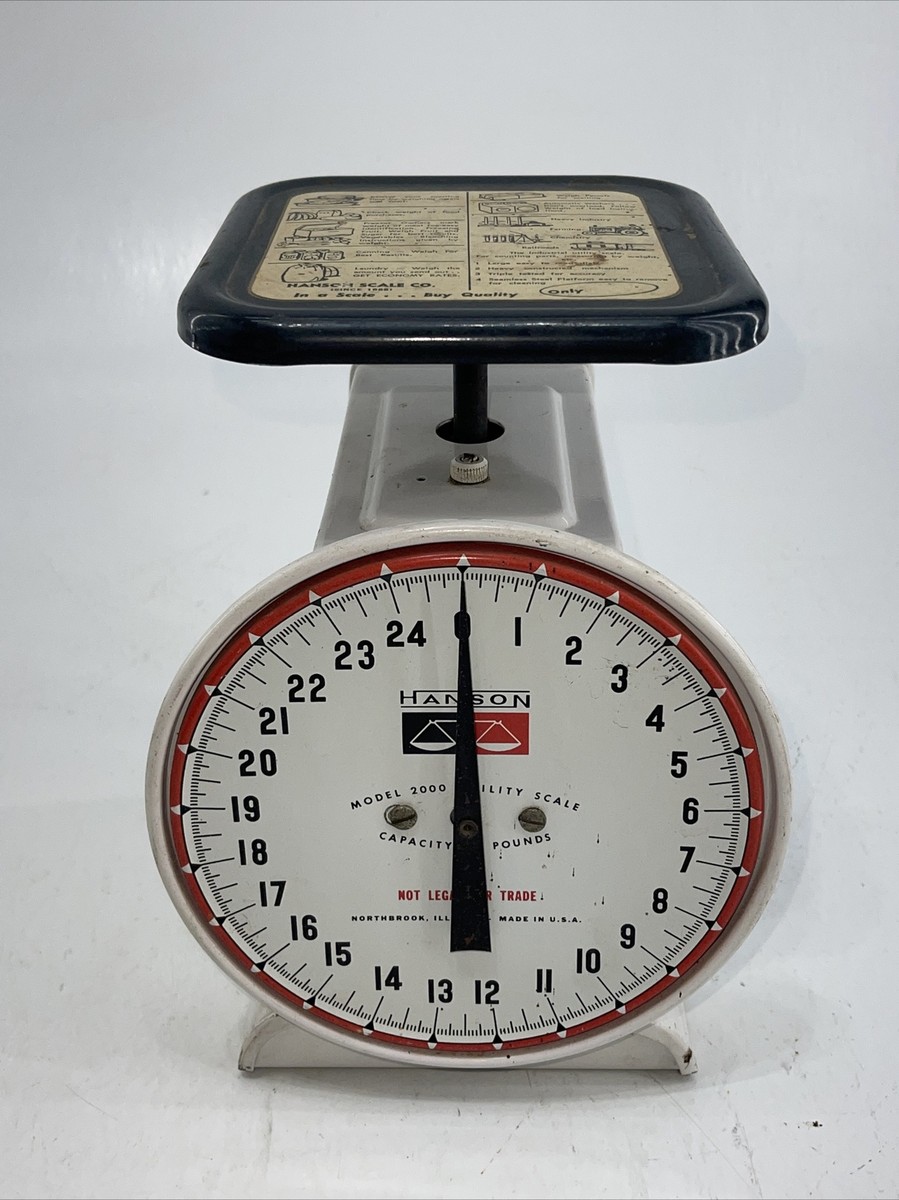 Vintage Hanson Model 2000 Kitchen Utility Scale 25 lb Limit | eBay