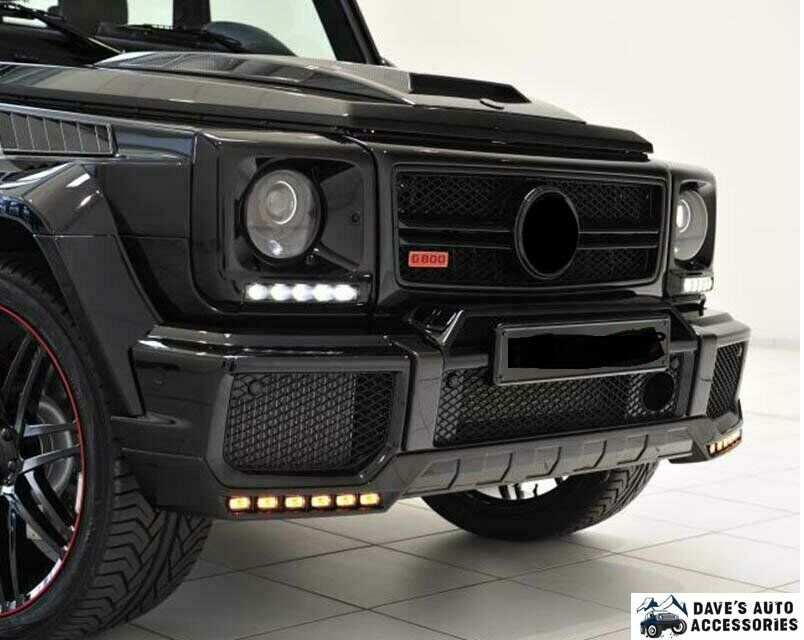 G63 Amg Brabus Bumper Set Lower Lip Upper Trim Led G-Wagon Parts G500 G550