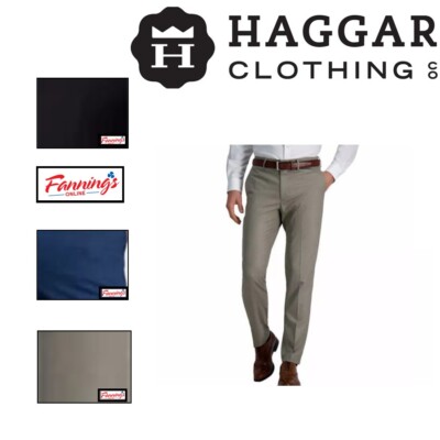 Haggar Men's 365 Flex Straight Fit Dress Pant | I31 | eBay