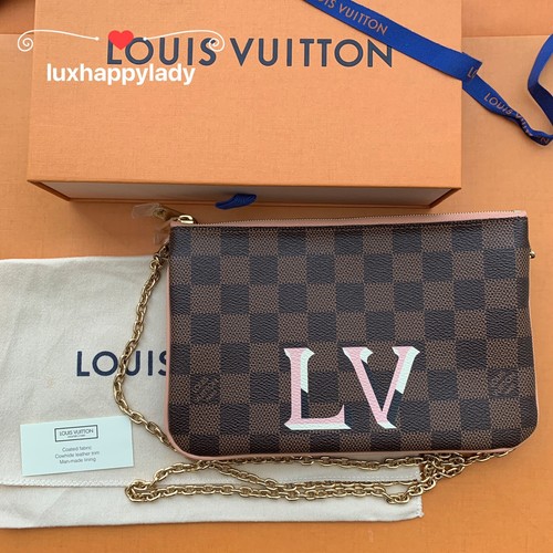 LV DOUBLE ZIP POCHETTE - Juniagrey