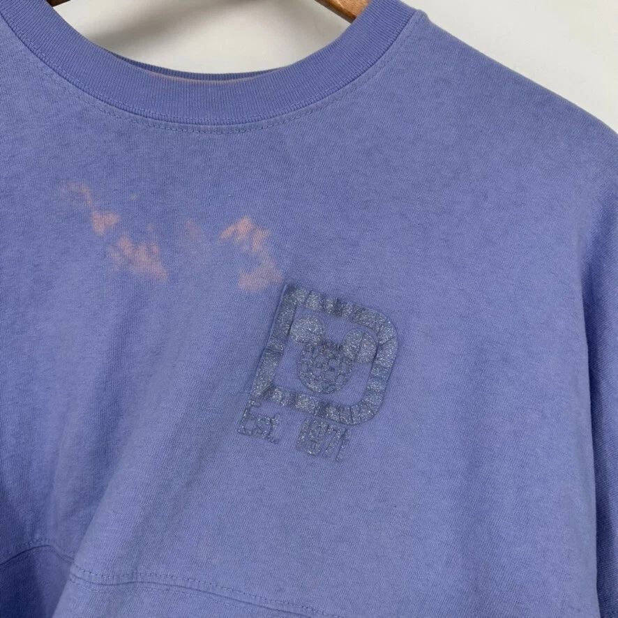 迪士尼乐园衬衫女式中号紫色长袖精神球衣闪亮 — 第 3/4 张图片