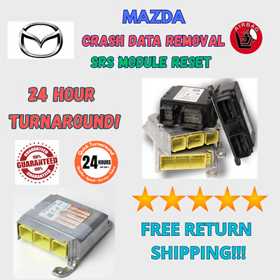 MAZDA SRS RESTRAINT MODULE CRASH DATA REMOVAL RESET REPAIR SERVICE