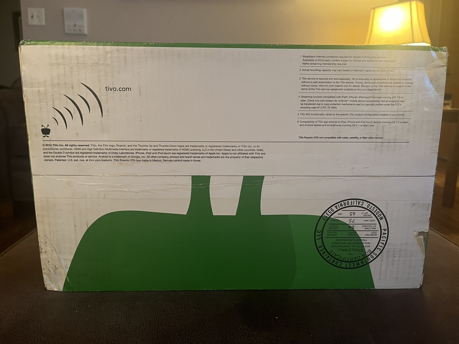 TiVo Roamio Player OTA Series5 TCD846510 REMOTE Power Cord Manual 75