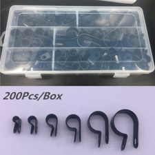 200Pcs P Type Auto Car Audio Fastener Plastic Wire Cable Clamp Hose Mount Clips