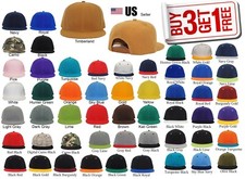 Snapback Hat Baseball Cap With Flat Brim Adjustable Rear Plain
