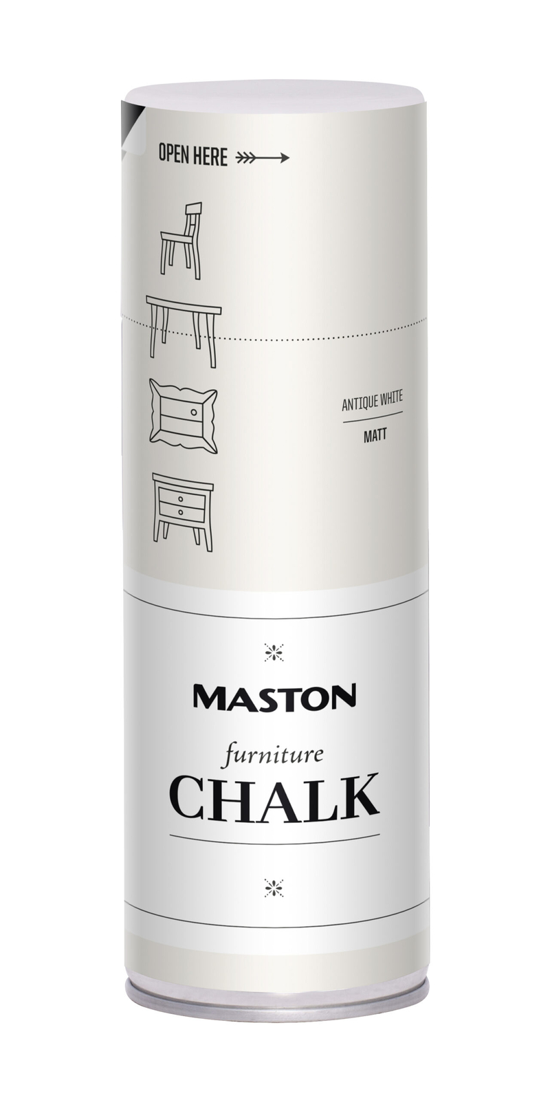 Maston Spray Paint Furniture Chalk Matt Antique White 400ml