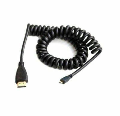 COILED MICRO HDMI TO HDMI CABLE LEAD FOR FUJI XT4 UK