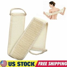 Exfoliating Back Scrubber Bath Shower Strap Loofah Spa Skin Brush Sponge Body US