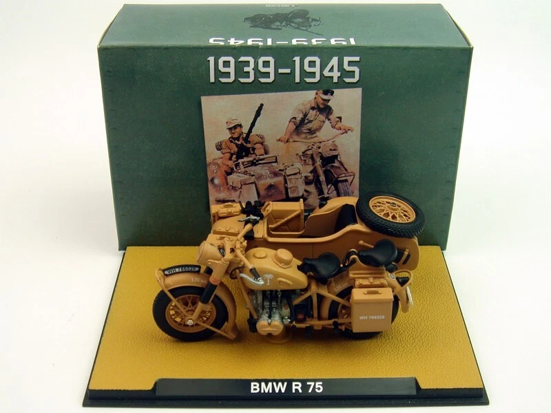 Moto Atlas BMW R75 1939-1945 1/24 con modelo sidecar Foto 2 de 4