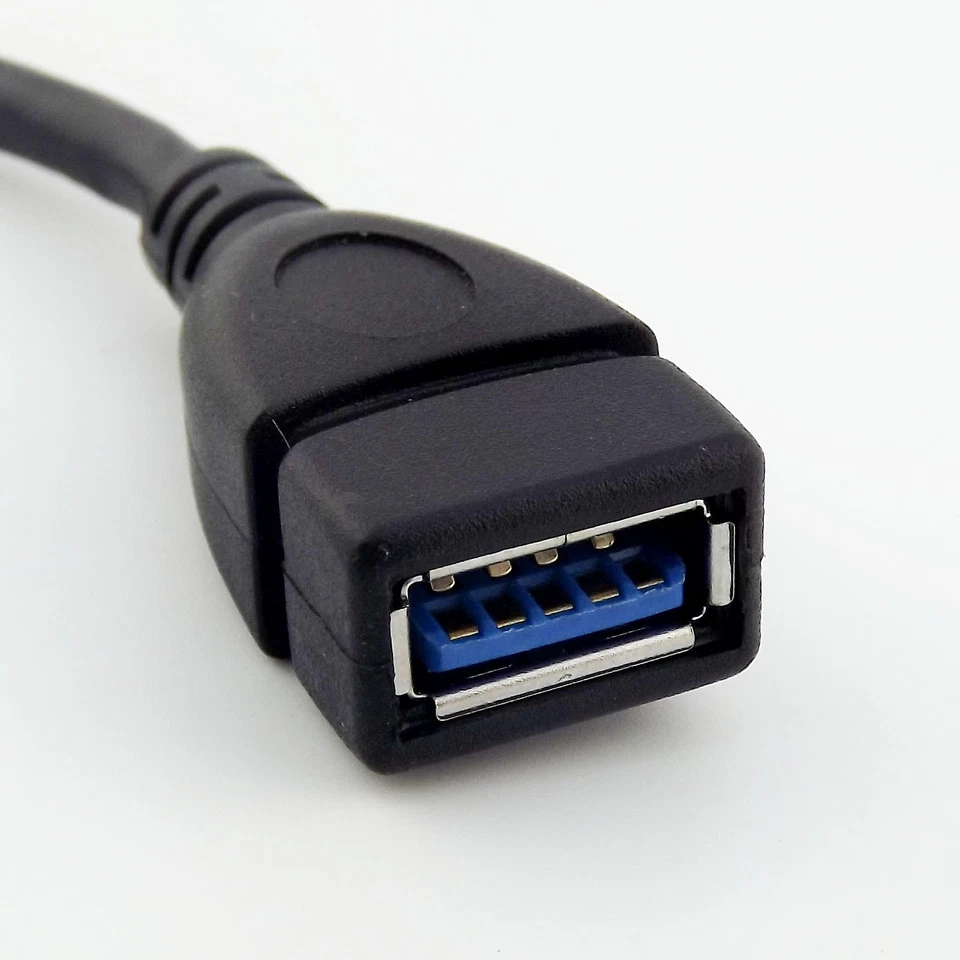 USB 3.1 Type C Male 90 Degree Right Angled to USB 3.0 A Female OTG Adapter Cable - Image 4 of 4
