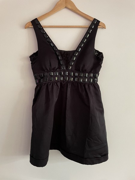 The VERONICAS Ladies Dress Size 10   Babydoll 90’s Beaded Sleeveless Mini Short