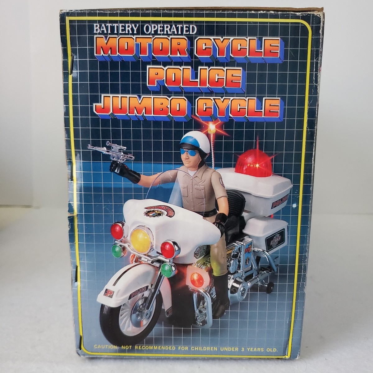 Jouet Moto Police Jumbo – Highway Patrol – Année 1984 – SON AI TOYS (Taïwan)