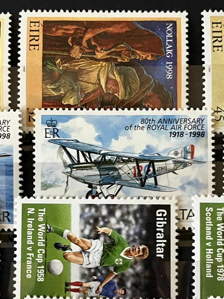 GIBRALTAR/Ireland 1998 - 5 Sets - Soccer, Air Force, Costumes, History - MNH - Image 3 of 4