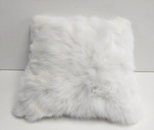 PERUVIAN INCA COVER, WHITE ALPACA BABY CUSHION COVER. 16X16IN