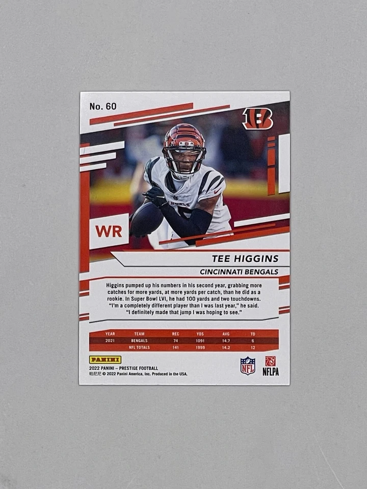 2022 Prestige Xtra Points Astral #60 Tee Higgins - Image 2 of 2