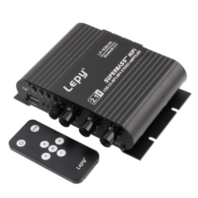 LEPY LP-838 USB Bluetooth 5.0 HiFi BASS 2.1 Channel Audio Amplifier 12V