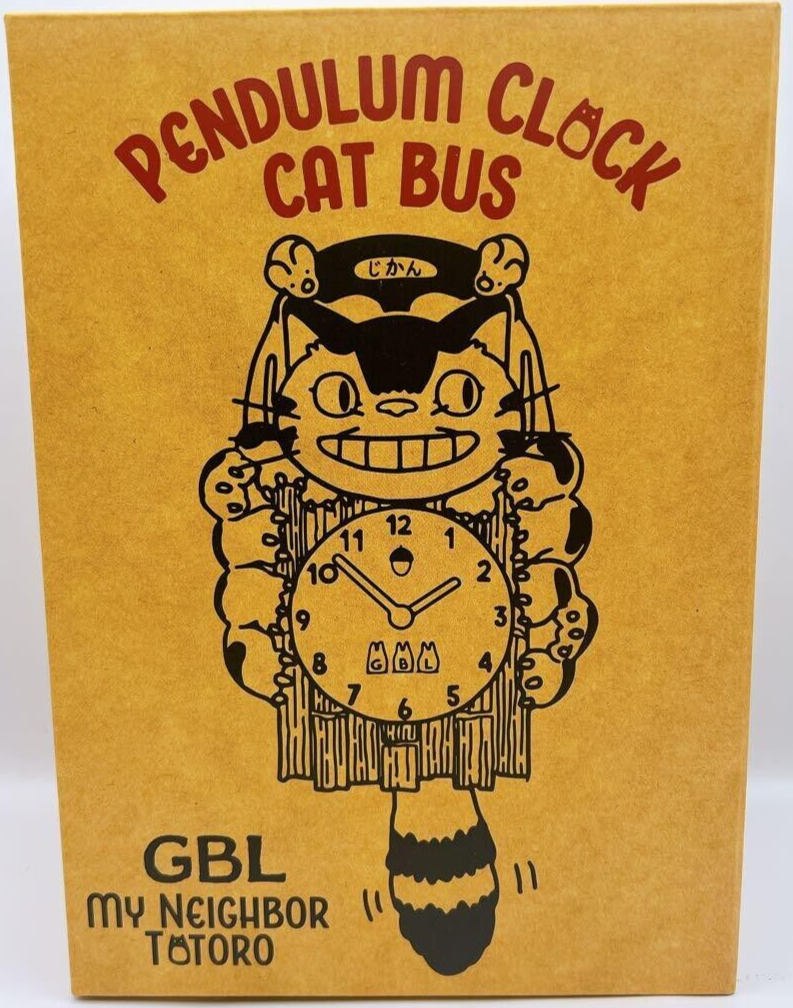 GBL My Neighbor Totoro Cat Bus Pendulum Clock Studio Ghibli Uses 2