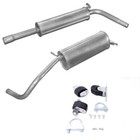 Mitteltopf Endtopf Schalldämpfer Auspuff +Montagezubehör für Seat Ibiza 1.2i 6L1