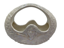 VTG Art Nouveau Angel Planter by First Coast Designs  Double Sided Iridescent