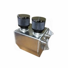 Aluminum Engine Oil Blow By Evacuation Tank Catch Can With Breathers Fittings