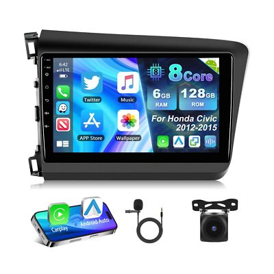 Podofo 5GWiFi Upgrade 8Core 6G+128G Car Stereo Head Unit for Honda Civic 2012...