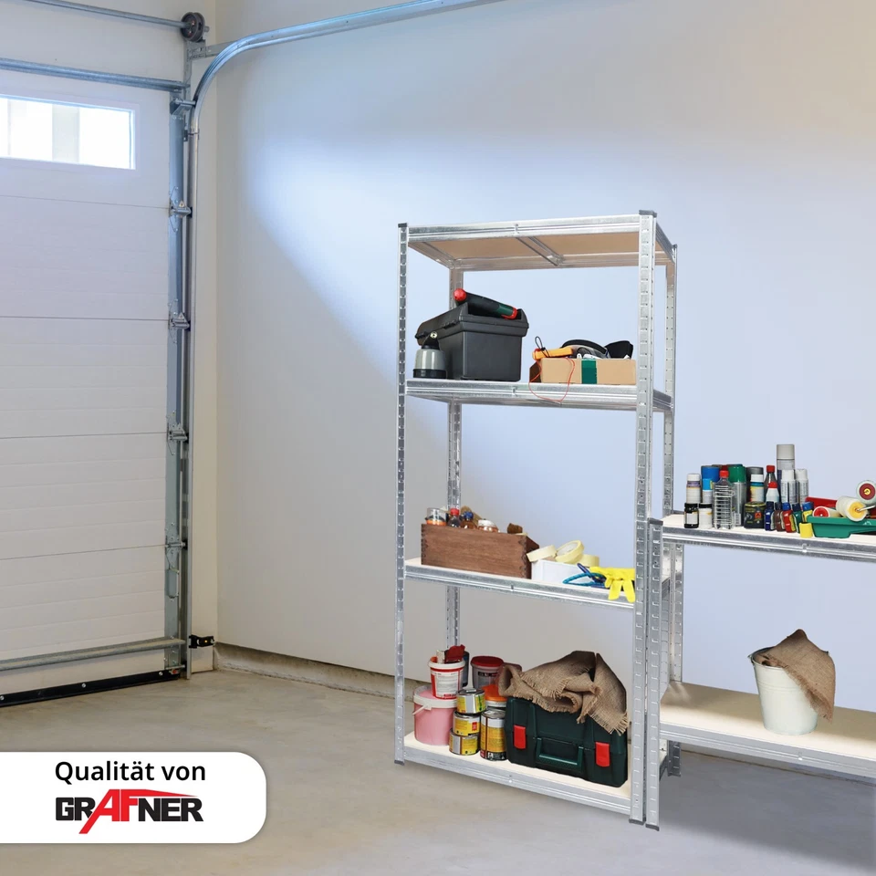 Grafner Schwerlastregal 160x80x40cm 2er Set Lagerregal Kellerregal Regal - Bild 2 von 4