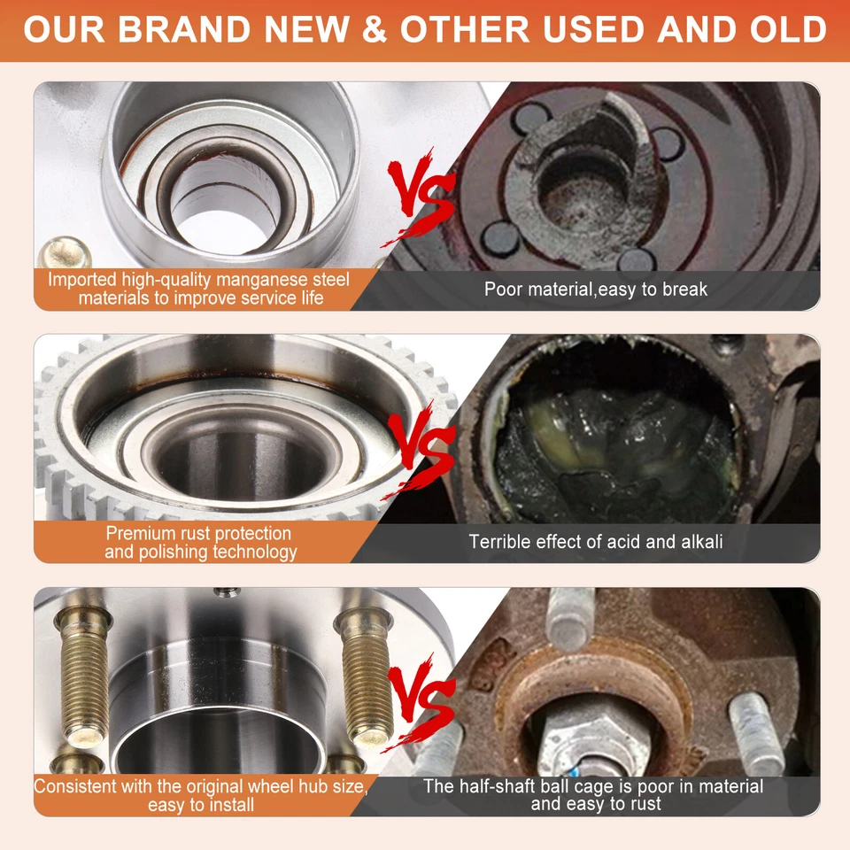 2×Rear Wheel Hub Bearing For 2004-2011 Chevrolet Aveo 2005-2008 Pontiac Wave Foto 2 de 4