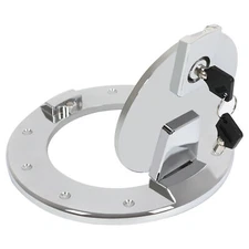 For Hummer H2 2003-2009 Locking Fuel Door Gas Tank Cap Cover Aluminum Chrome