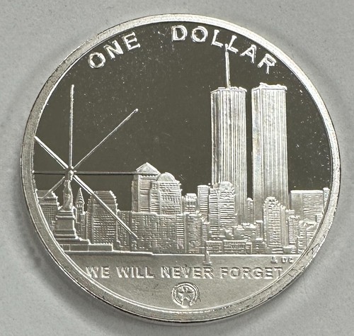 2004 Freedom Tower "We Will Never Forget" PROOF Dollar - Picture 2 of 4