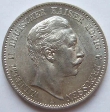 2 Mark Wilhelm II Emperor King By Prussia 1898 IN A Extremely fine /