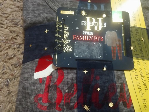 NEW! Unisex Infant Baby 18M Family Pajamas PJ Essentials Christmas Set BELIEVE - 第 5/7 張圖片