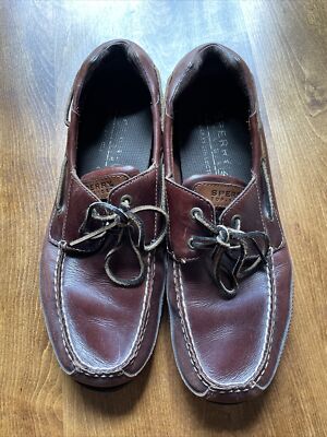 Mens Sperry brown leather topsiders loafers shoes sz 11.5  display picture 1