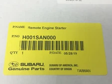 Genuine Subaru Remote Start 2020-2025 Legacy & Outback w/ PUSH Start H001SAN001
