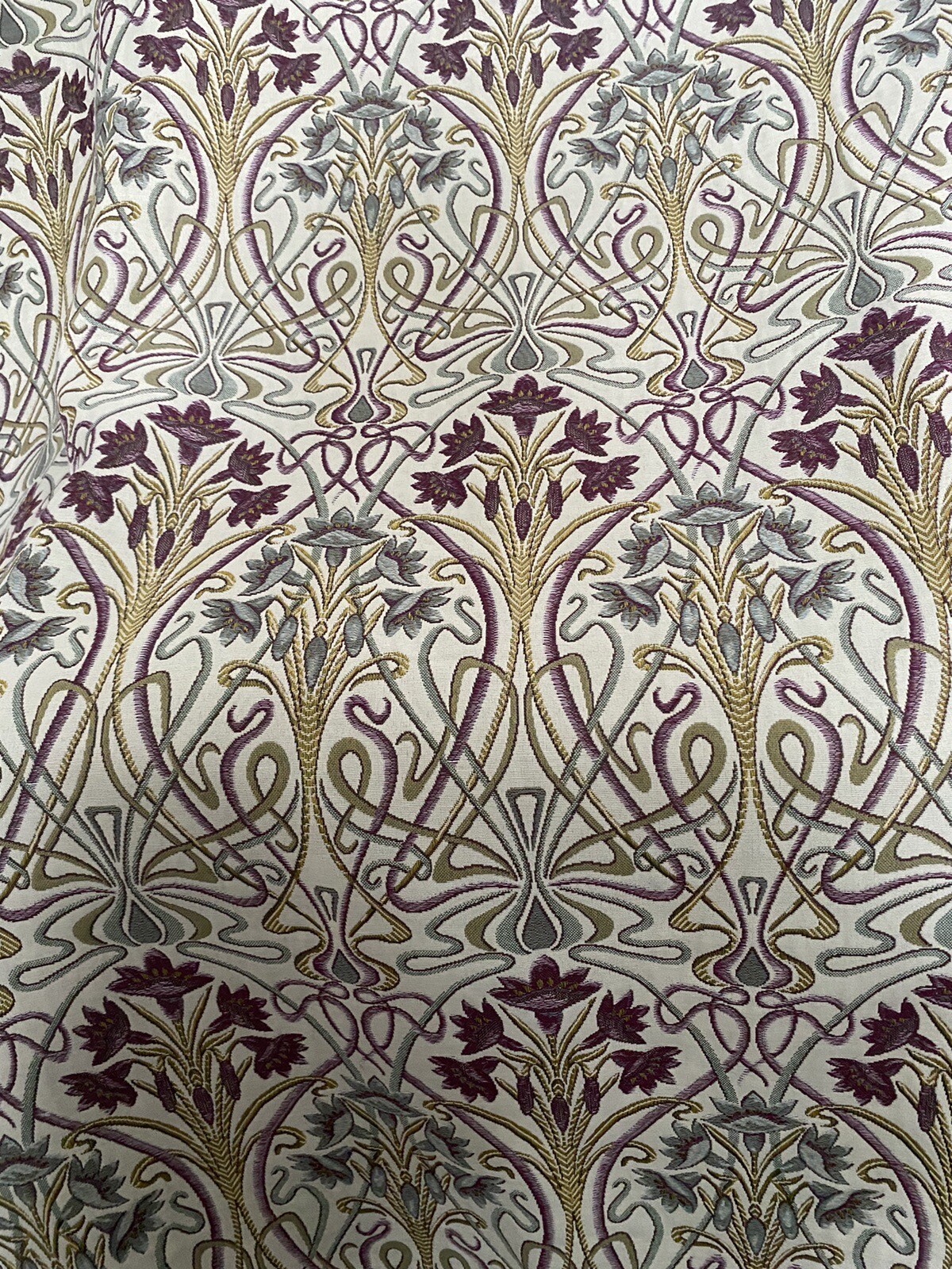 DUNELM LUCETTA MAUVE ART DECO NOUVEAU PAIR LINED CURTAINS46”W X 54”L eBay