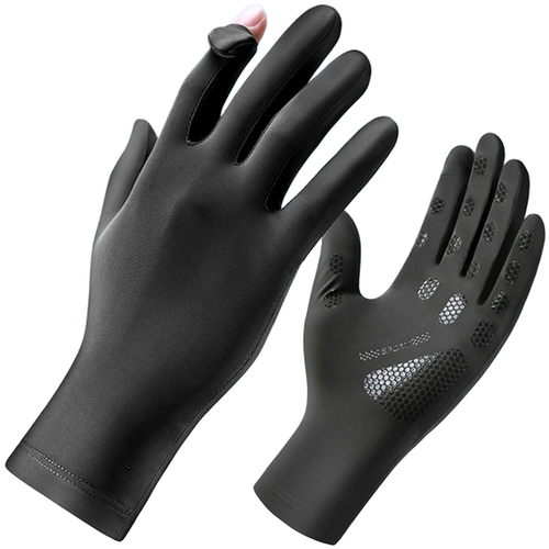 Breathable Ice Silk Bike Gloves UPF50+ UV Protection Touchscreen Fingertips - Picture 12 of 16