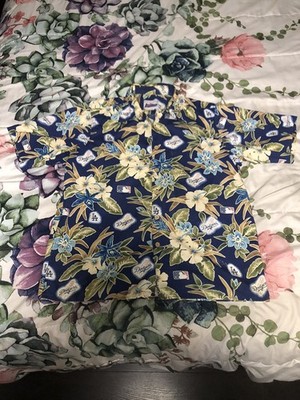 Reyn Spooner Short Sleeve Hawaiian Shirt LA Los Angeles Dodgers MLB Mens Large 
