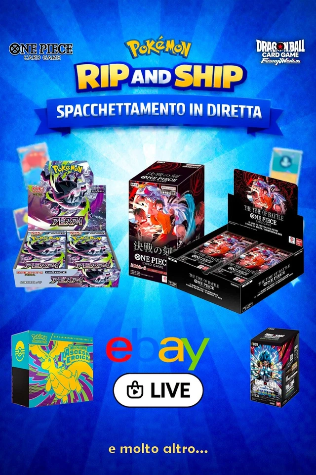 [LIVE] RIP & SHIP Pokemon, One Piece, Dragon Ball - Trova il PULL!
