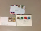 Three BUTTERFLY covers w/multiple st:Germany set,US fdc w/block of 4 st,Malaysia