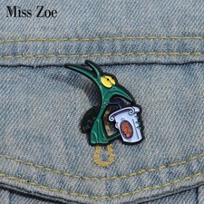Hercules Panic Drinking Soda Enamel Pins Custom Brooches Lapel Badges Cartoon An