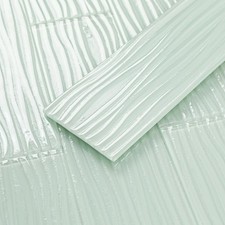 Peel Stick Glass Subway Tiles Green 3x12 Inch Water Wave Glass Backsplash