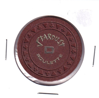 Stardust Casino Las Vegas - Brown Vintage Roulette Chip ''D''