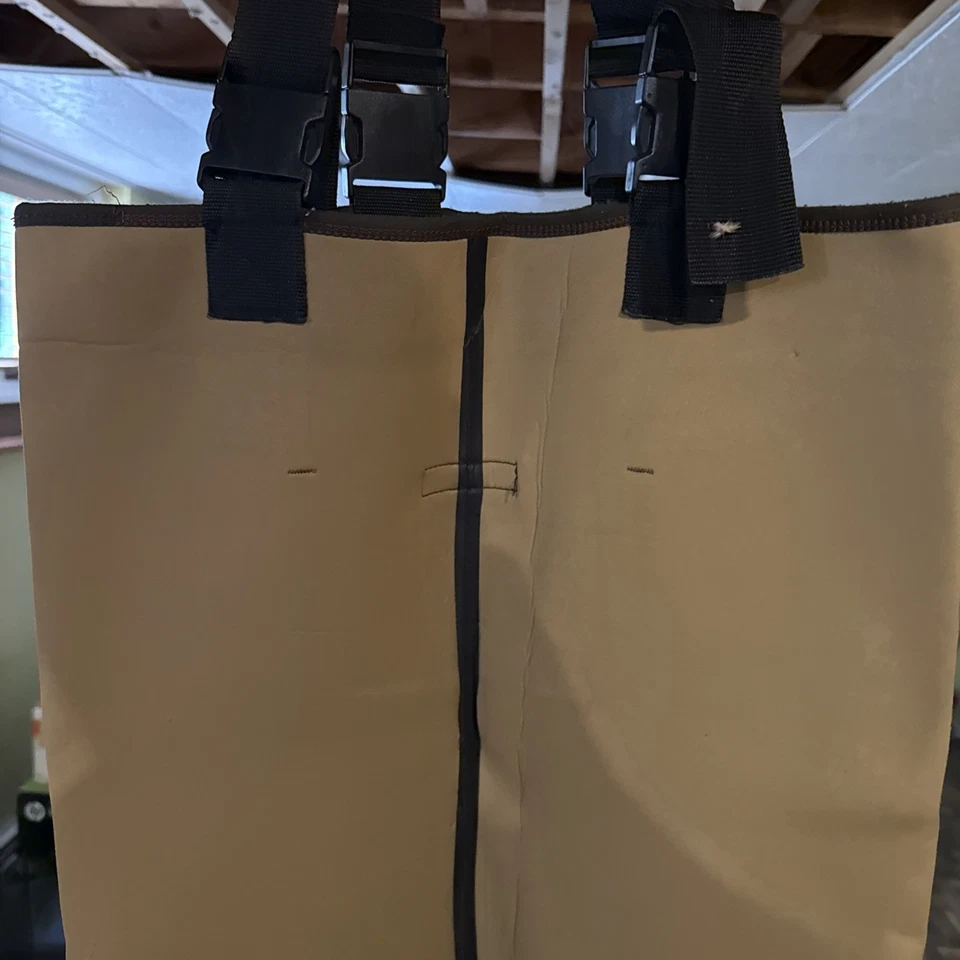 Pro Line Chest Waders XL Brown Neoprene Made in Taiwan 90% Neoprene 10% Nylon - Image 4 of 4