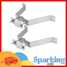 Sturdy Metal 4" TV Antenna Wall Mount with Brackets - Weather Proof Design