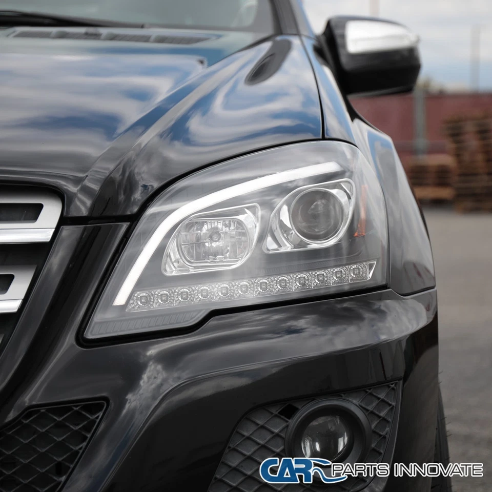 Fits 2009-2011 Benz W164 ML350 Projector Headlights LED Sequential Signal Black Foto 3 de 4
